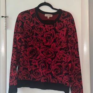 Philosophy Red and black sweater.